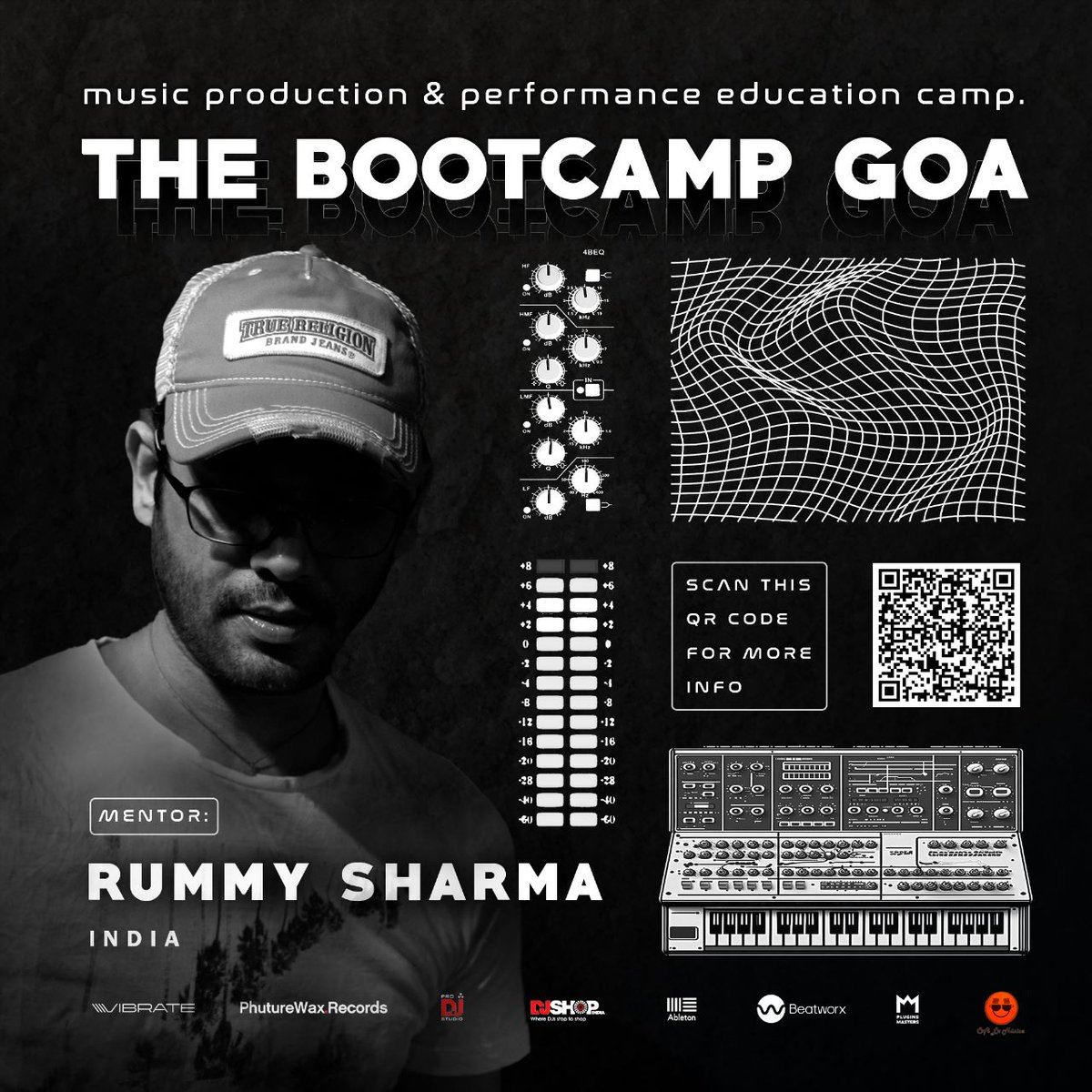 Join me at #thebootcampgoa 
Music production and performance education camp.
Scan the QR for more info or just use 24/7 WhatsApp Hotline
+33618217228.