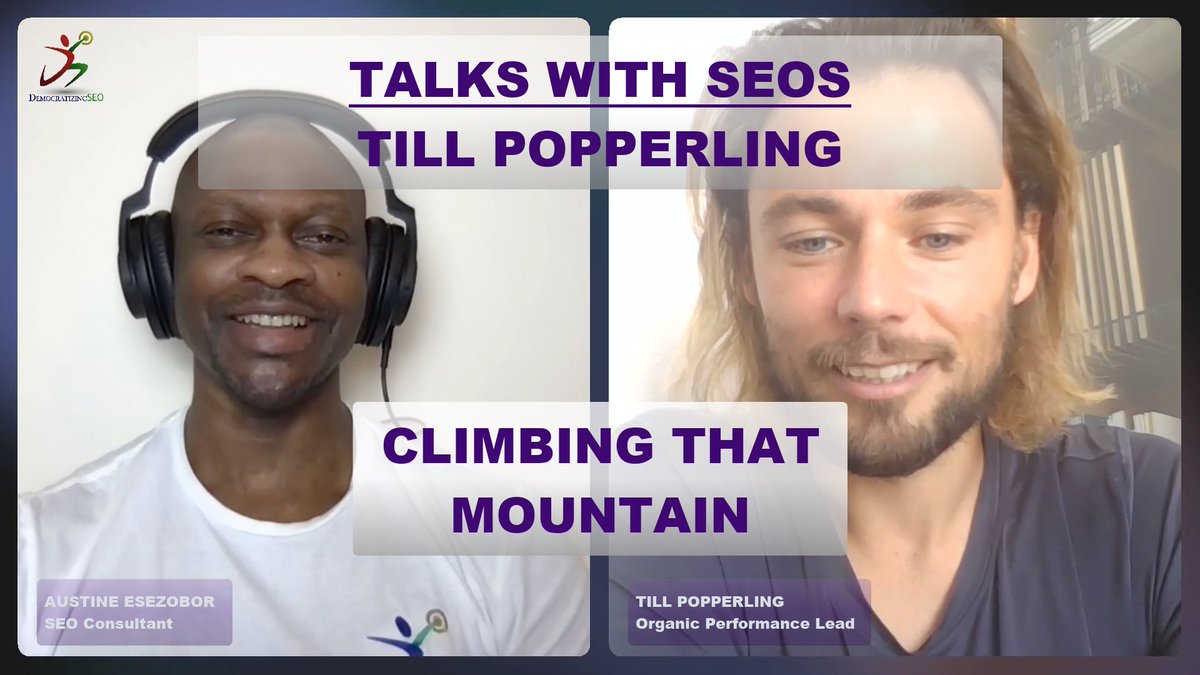 AustineTweets's tweet photo. This week on Talks with SEOs, I speak with Till Popperling (Monday) and @Calockwoody (Tuesday). Check them out. Democratizing SEO. YouTube. https://t.co/QZlrEg5gJ7