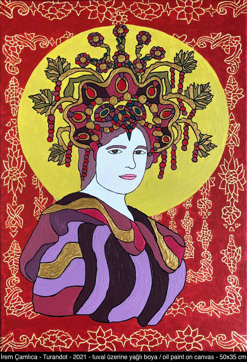 iremcamlica's tweet photo. İrem Çamlıca eserlerinin retrospektif paylaşımı Chamlija Art Serisi ‘Turandot’ resmi ile devam ediyor:
https://t.co/PrAYLwrMJh
İrem Çamlıca Online Retrospective Exhibition continues with Chamlija Art Series ‘Turandot’ painting https://t.co/Z72BQLtMZX