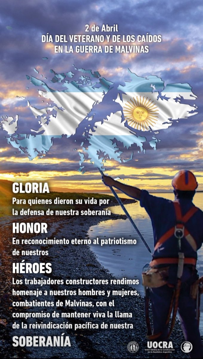 lajuuocrachaco's tweet photo. 2 de abril
Día del veterano y de los caídos en la guerra de Malvinas https://t.co/2J1k4pYNps