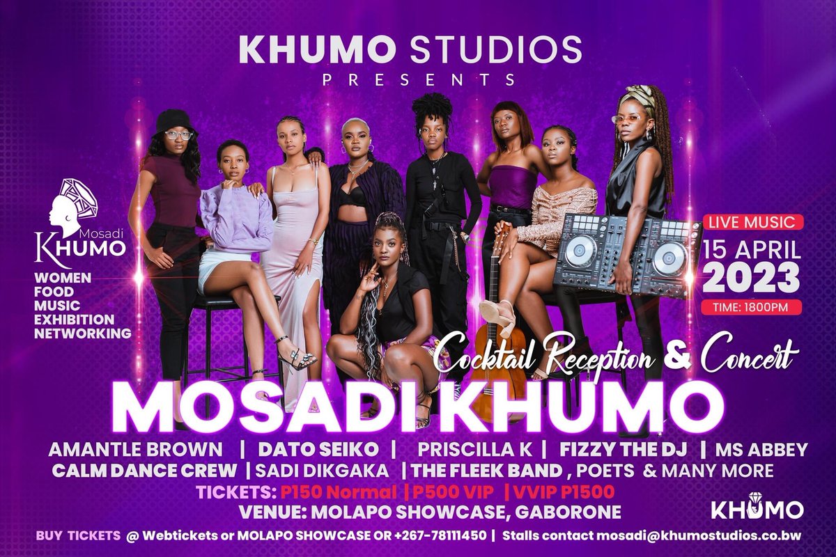 khumo Studios on Twitter: "#mosadikhumo in concert #botswana women in