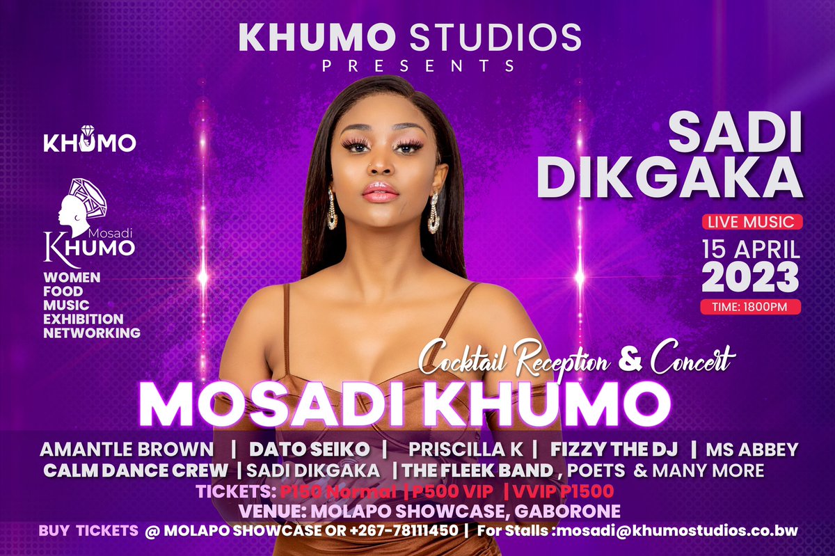 khumo Studios on Twitter: "#mosadikhumo in concert #botswana women in