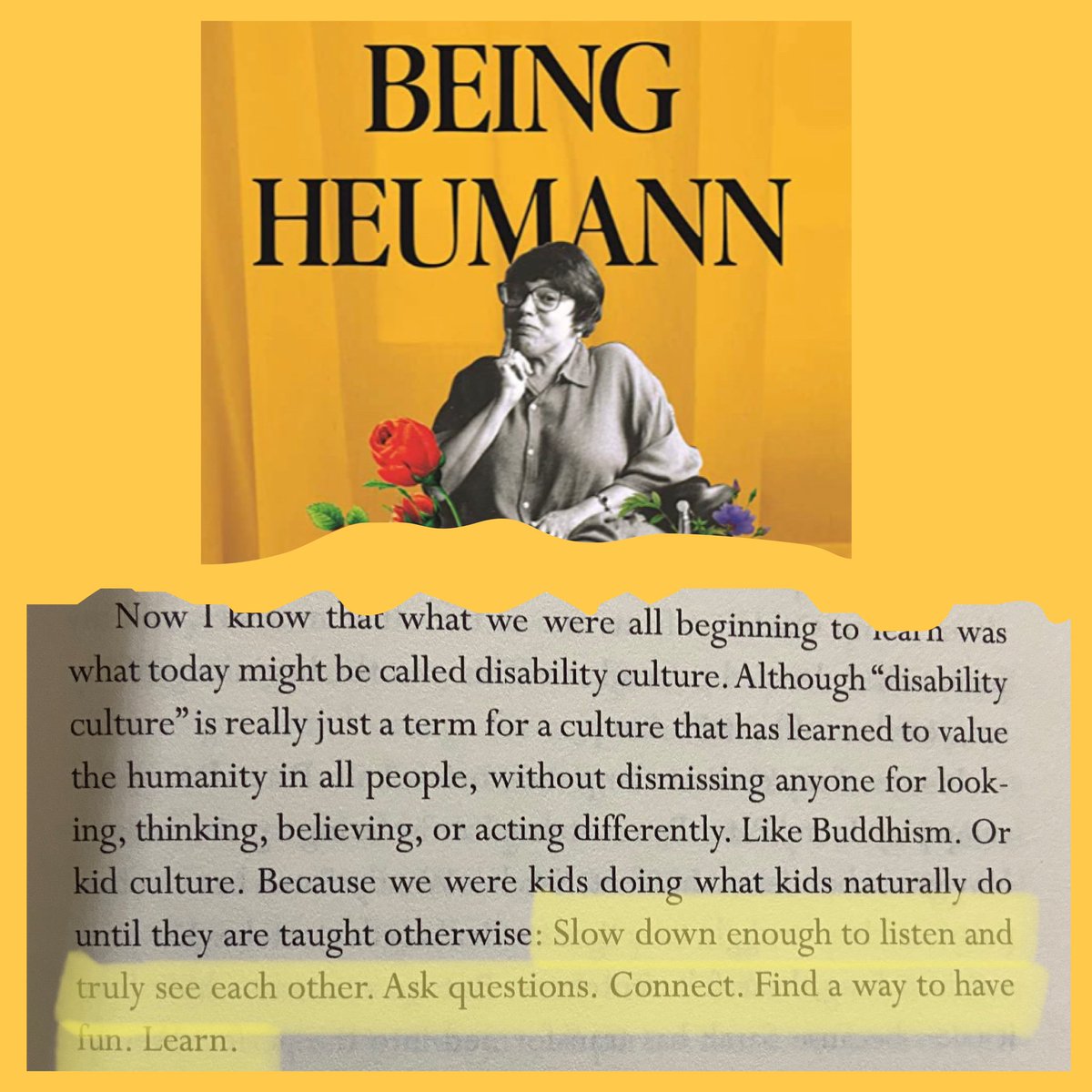 APSMidLibraries's tweet image. Being Heumann couldn’t have a better title. @RobbinsLib

If we all follow her advice on p.23 to “slow down enough to listen and truly see each other. Ask questions. Connect. Find a way to have fun. Learn,” the world will be a vastly improved place for all. 

RIP @JudyHeumann