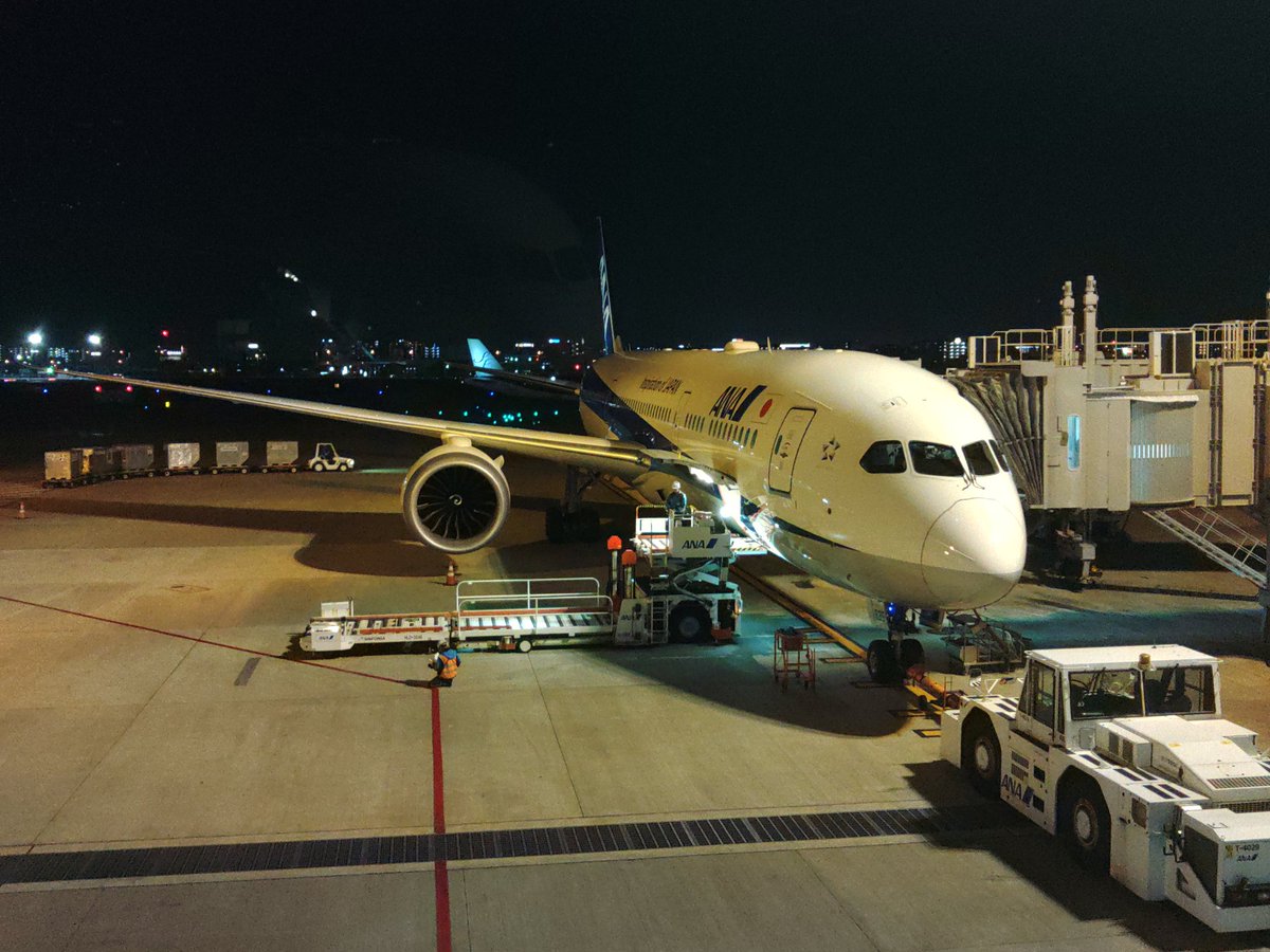 t_yam_la's tweet photo. #着陸 は横風の影響か、片足着地でしたよf(^_^;
#NH272
#B787
#羽田空港 https://t.co/yQ8N3DGsOX