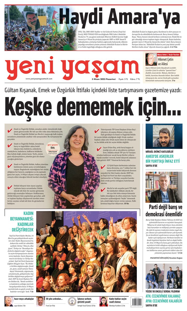 yeniyasamgazete's tweet photo. 'Keşke dememek için...' manşetiyle bayilerdeyiz https://t.co/IKoFoKokxi