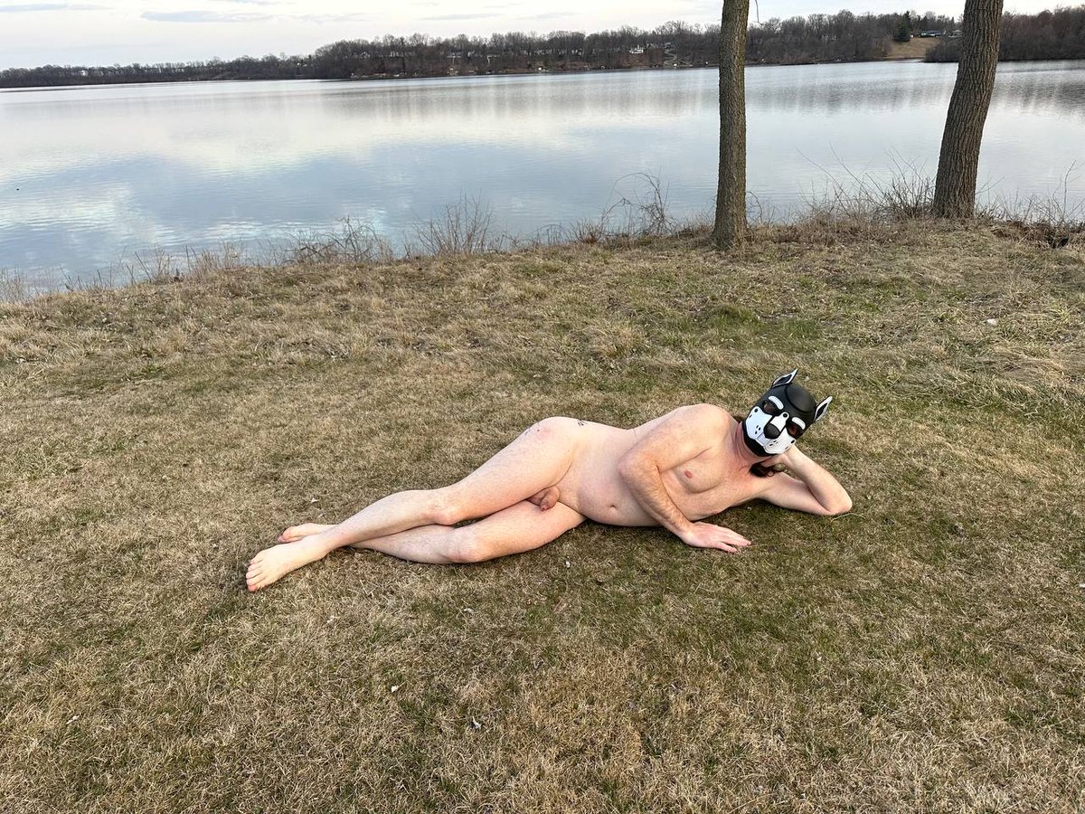 InvertedSpots's tweet photo. Anyone up for some golfing, it’s a beautiful day, clubs and clothes not required! (Part 4 of 4) #puphood #outdoorexposed #publicnudist #exhibitionist #exhibitionism #uncut https://t.co/Ecxbl0IQSg