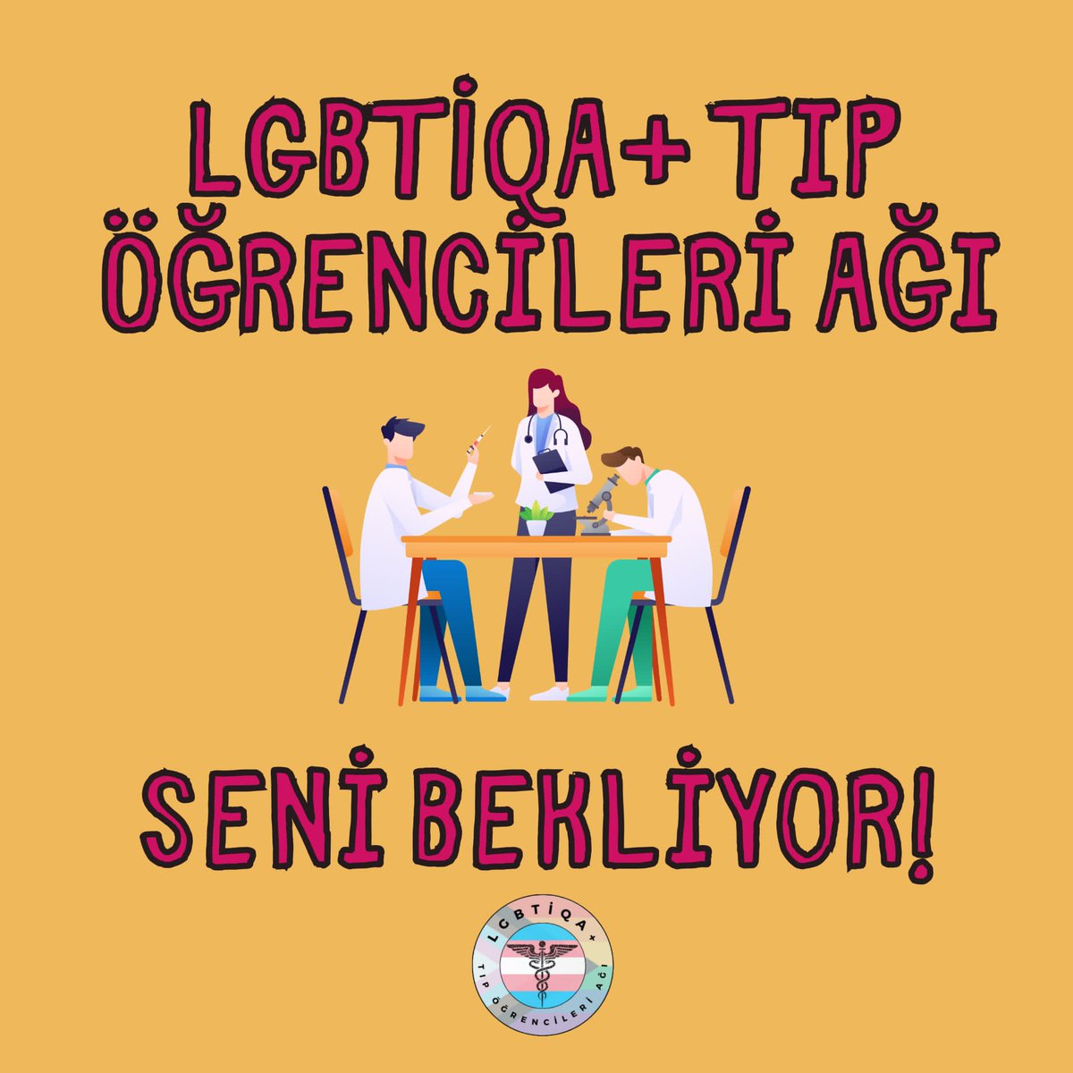 kuirtipogrenci's tweet photo. Biz geldik!
Her alanda var olduğumuz gibi sağlıkta da, akademide de varız ve birlikteyiz! Her geçen gün artan nefret pokitikalarının arasında kaybolup giden sağlı��ımız için hem sağlık hizmeti alan hem de sağlık hizmeti verecek LGBTİQA+ tıp öğrencileri olarak örgütleniyoruz! https://t.co/cHgBVFeTww