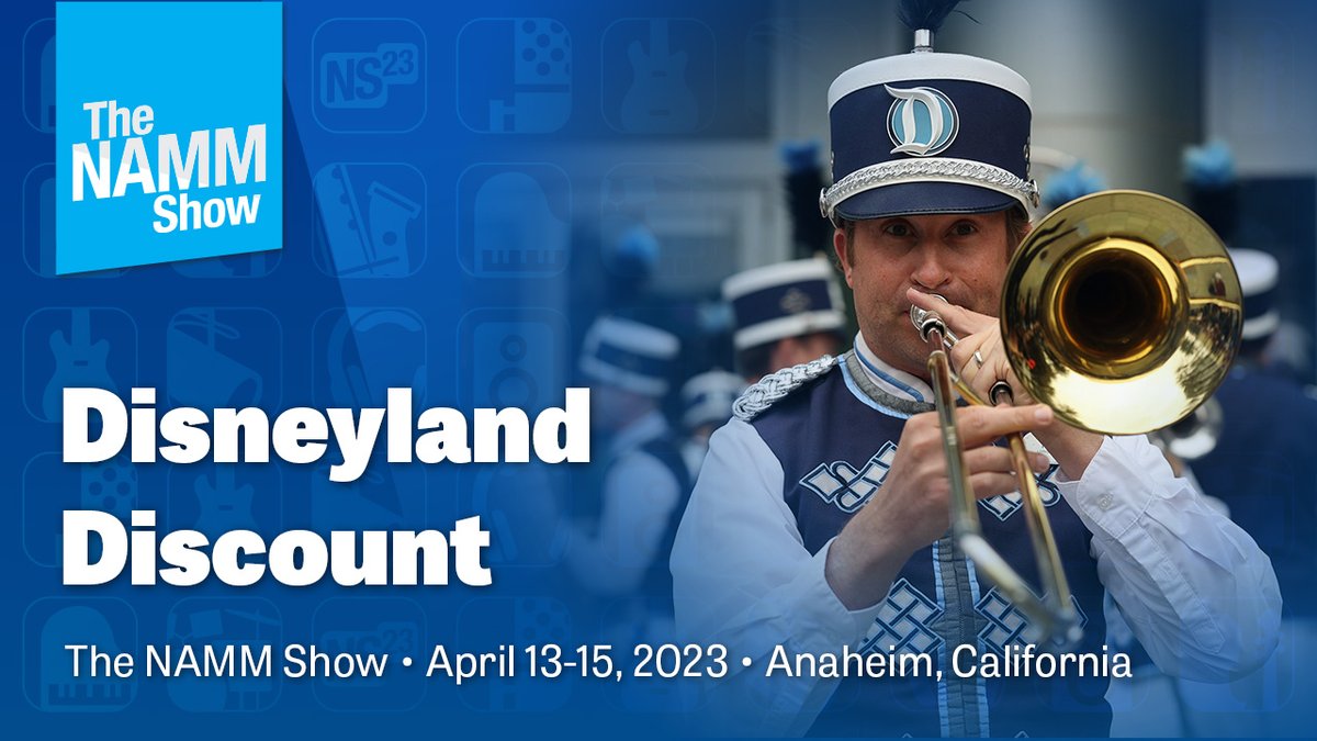 Did you know that registered @TheNAMMShow attendees can buy discounted @Disneyland tickets for use between April 10-21, 2023! https://t.co/LkGmfMUC2k — Proof of NAMM Show Registration required. Register today: https://t.co/9ZMvdzKBLX https://t.co/bmcfcir82B