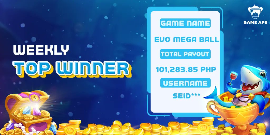 GameApePH's tweet photo. Happy Weekend mga ka GameApe! 🙏🏻 Gusto ko lang ianunsyo sainyo kung sino ang nanalo ngayong linggo sa Weekly Top Winner natin! 🤩 Congratulations!!!🥳 Napakalaki ng panalo niyo! Gusto niyo din ba manalo ng ganito kalaki?? 🙊 Mag register na kayo! 🤩 #GameApePH #WeeklyTopWinner https://t.co/6OKkYxGF7g