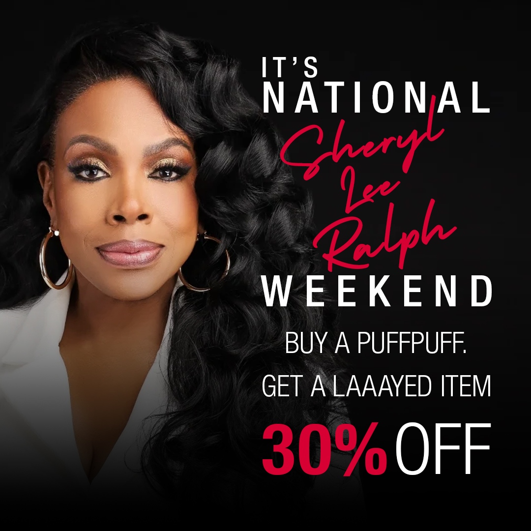 ThePuffCuff's tweet photo. OOHHH YYEEAAHH It's  NATIONAL SHERYL LEE RALPH Weekend! 🖤

Purchase one qualified puffcuff item and receive one qualifying Laaayed item 30% off.

#sherylleeralph #abbottelementary #moesha #dreamgirls #instyle #goldenglobes #blackgirlmagic #laaayed https://t.co/bQW4aDwHOH