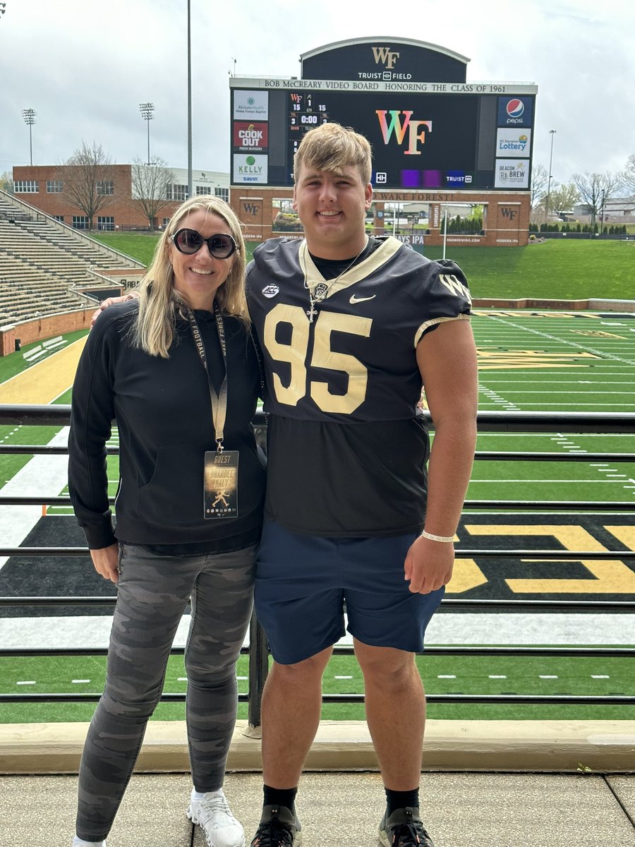 A great Junior day visit yesterday! Thank you to the whole coaching staff for this opportunity!! <a href="/CoachBradLambo/">Brad Lambert</a> <a href="/JA_Adams06/">James Adams</a> <a href="/T_Money4699/">Mickey Thompson</a> <a href="/RussKieselhorst/">Russ Kieselhorst</a> <a href="/WakeForest247/">Wake Forest</a> @WakeRivals @ChrisCoulter_WF <a href="/WF_FBRecruiting/">WF Football Recruiting</a> <a href="/WakeFB/">Wake Forest Football</a> <a href="/nexgenscouting/">Keith Smilie</a> <a href="/RyanWrightRNG/">Ryan Wright</a> <a href="/PrepRedzoneFL/">Prep Redzone Florida</a>