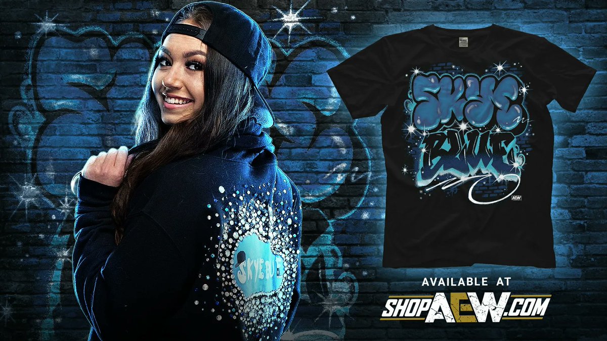 ShopAEW's tweet photo. Are you a @Skyebyee fan? Check out her “Ozone” shirt today at https://t.co/9hHlXpcSbp!
#shopaew #aew #aewdynamite #aewrampage https://t.co/VZW0dhhn2q