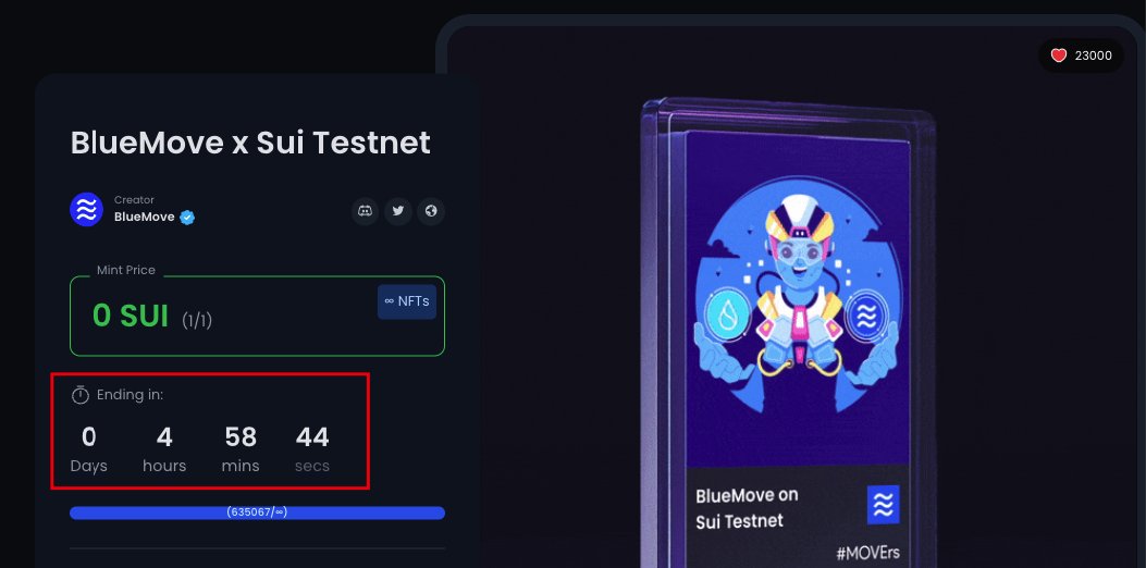 KashKysh's tweet photo. 🚨 LAST RECALL 🚨

You have 5 hours left to mint the first NFT of the  Permanent SUI Testnet ⏰

On Aptos minting the first NFT was rewarded with $2500 🪂 

Believe me you don't want to miss it and be salty afterwards

Link: https://t.co/zcUTC4d5aU https://t.co/N6Cm6h0G3V