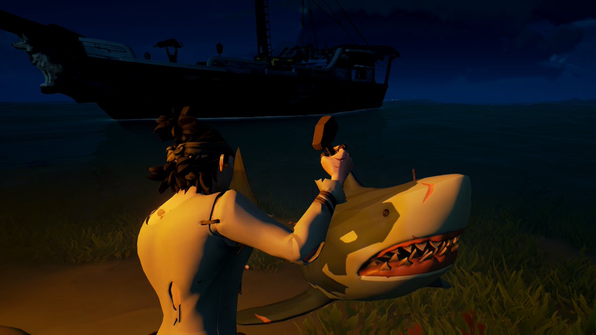 The night hunting 🦈

#SoTShot theme: Catch Of The Day  
#SeaOfThieves
<a href="/SeaOfThieves/">Sea of Thieves</a>