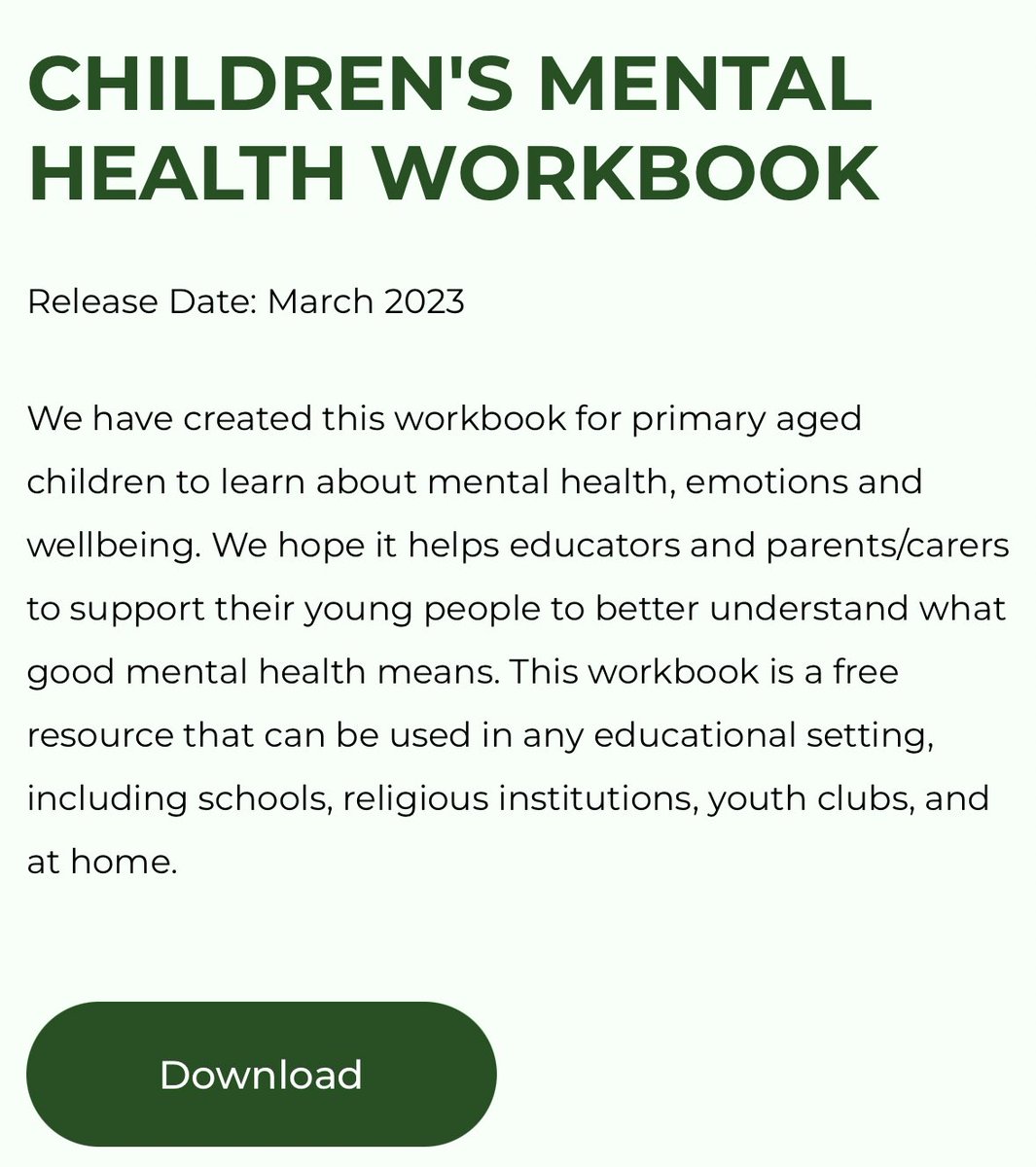 care_start's tweet photo. Introducing the Children’s Mental Health Workbook 

A free resource designed for primary children, to help them learn about mental health, emotions and wellbeing. 

Available to download on our website now: https://t.co/R7a2Z3ZiYn https://t.co/MfJ0oW0Yr7