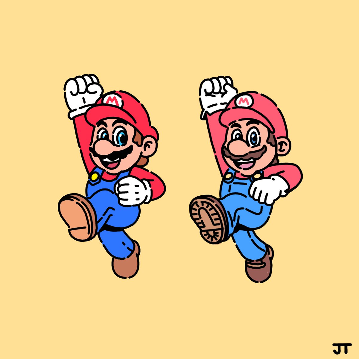 mario male focus overalls red shirt hat red headwear facial hair white gloves  illustration images