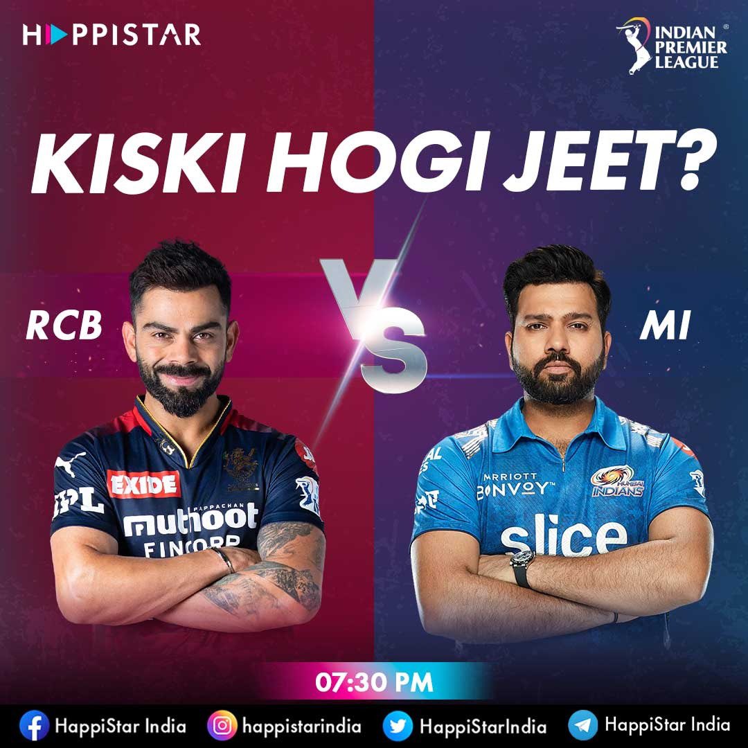 HappiStarIndia's tweet photo. Virat ke Chakke ya phir Rohit ke fatke? Aaj kon kispe bhaari padega? π₯
Comments me batao!!
#happistar #happistarindia #happistargames #rcbvsmi #mivsrcb #ipl2023 #tataipl #viratkohlifanpage #viratkohlifans #iplfans #rohitsharma #rohitsharmafans https://t.co/rEvwzhPZY2