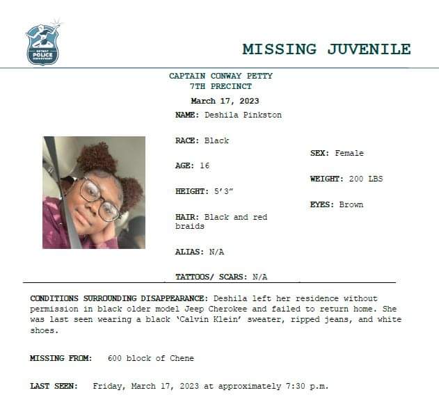 #missingjuvenile #MissingPersonAlert #truecrimewiththelmaandlouise 

Join us on Facebook 👇

facebook.com/groups/4725372…