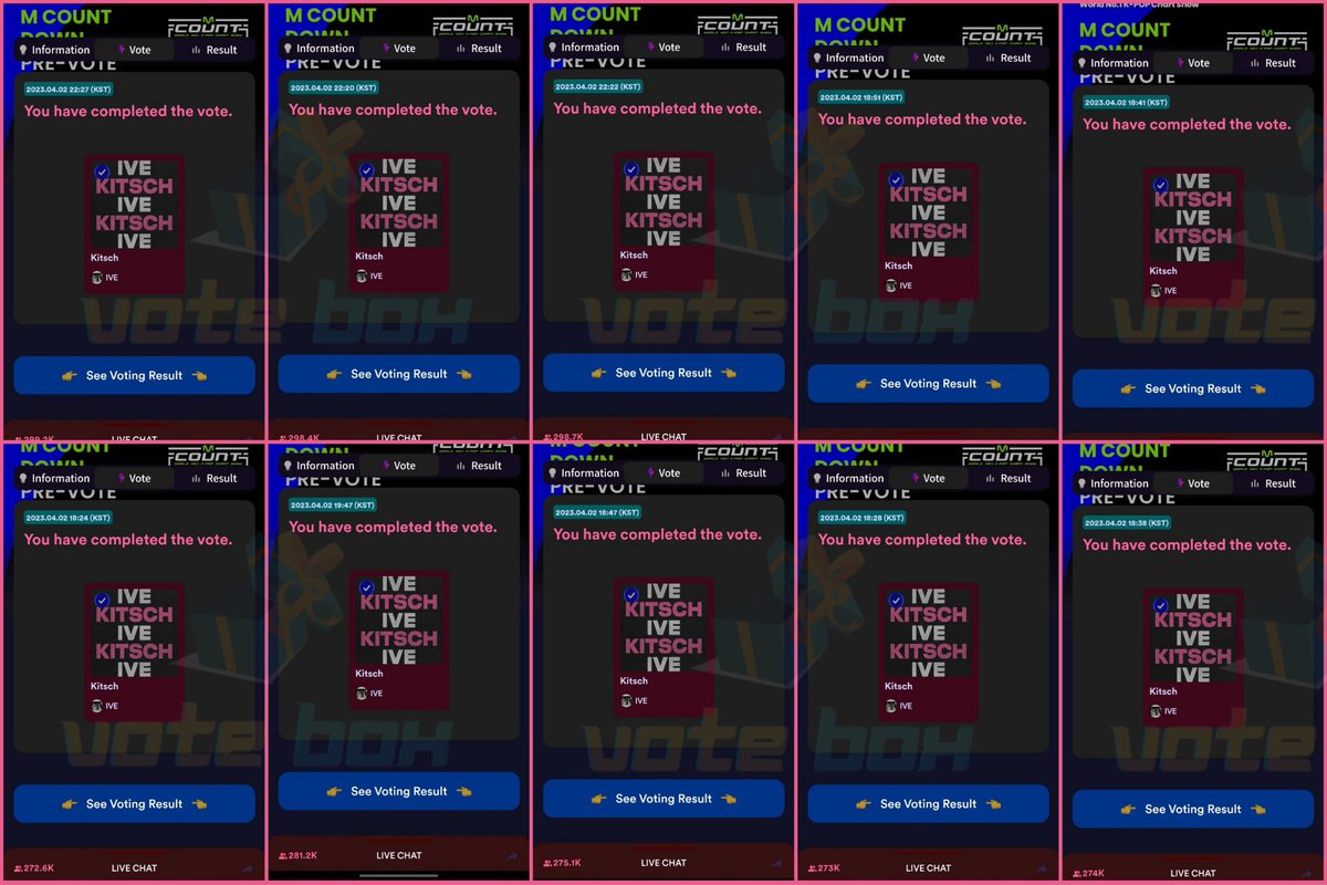 KpopVoteBox's tweet image. 🗳〣 #‌VotingProofBox

— 10 votes for #IVE KITSCH on MCountdown pre-voting