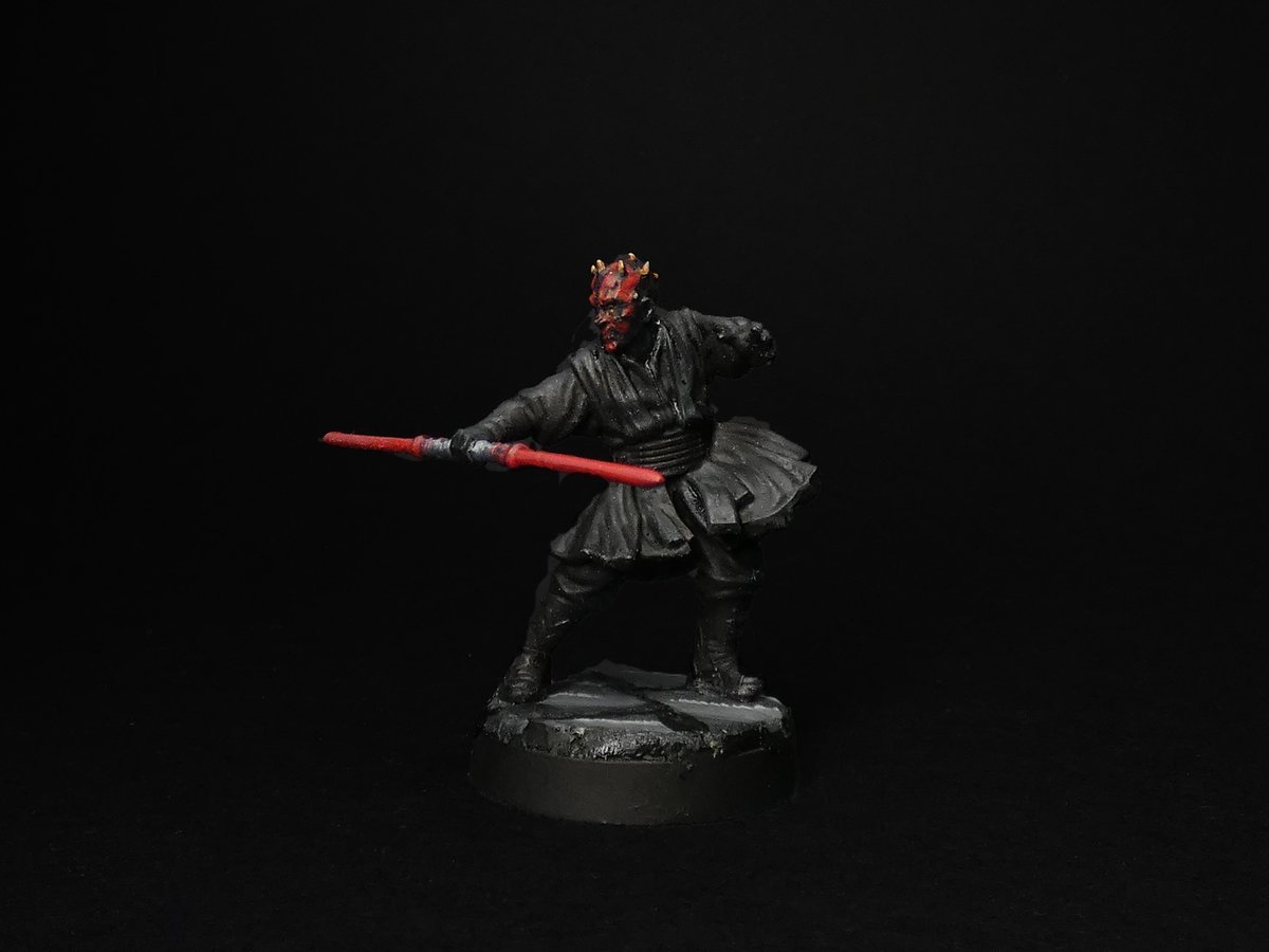 elotheror's tweet photo. It was the main antagonist of the first Star Wars I ever see in movie theater. Many years after, the dual blades still are one of many reasons, Darth Maul is, for me, an iconic villain and duelist.
#starwarslegion #starwars  #paintingminiatures  #miniaturepainting #darthmaul https://t.co/T1tO7QlbL8