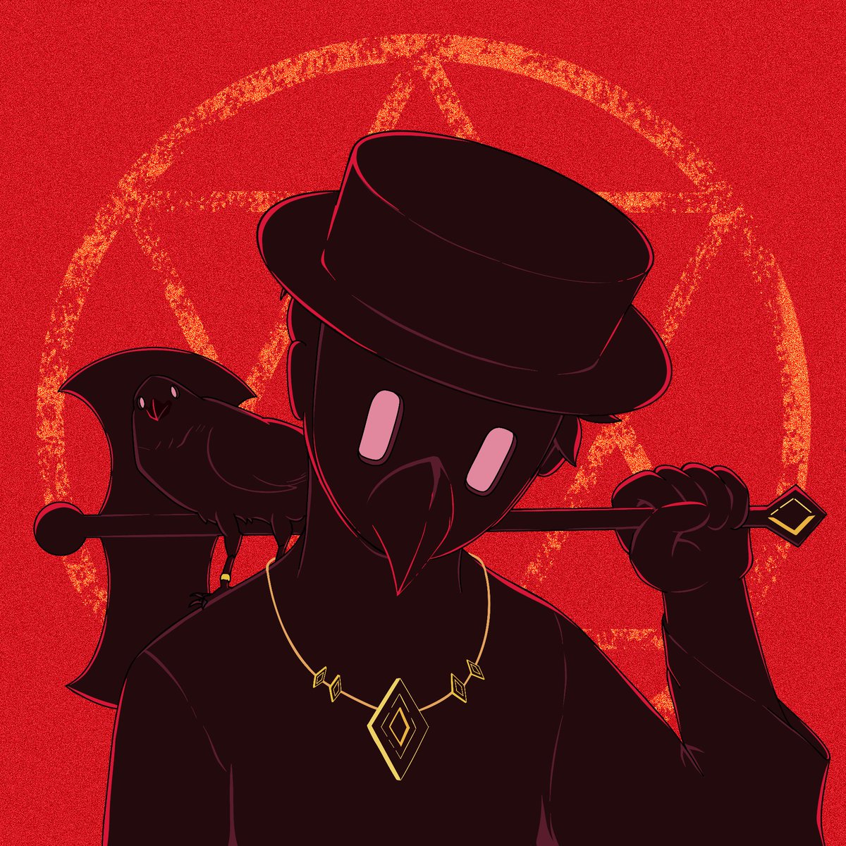 0xunseen66's tweet photo. dr sullivan is a famous surgeon in his town. one night when he came home late, he saw all his family killed by demons. he was very angry, he wanted revenge by slaughtering all the demons. armed with a axe and wearing a crow mask, he searches for demons and kills them every night. https://t.co/CtbrqoWstB
