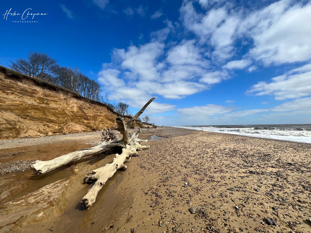 The gorgeous #Covehithe #beach this morning. A very good dose of fresh air which was needed! 💙. #Suffolk #Photography #landscapelovers #landscapephotography #erosion #Southwold #Benacre #landscape #photographylovers #beachphotography #bluesky #lovesuffolk #suffolkcoast #clouds