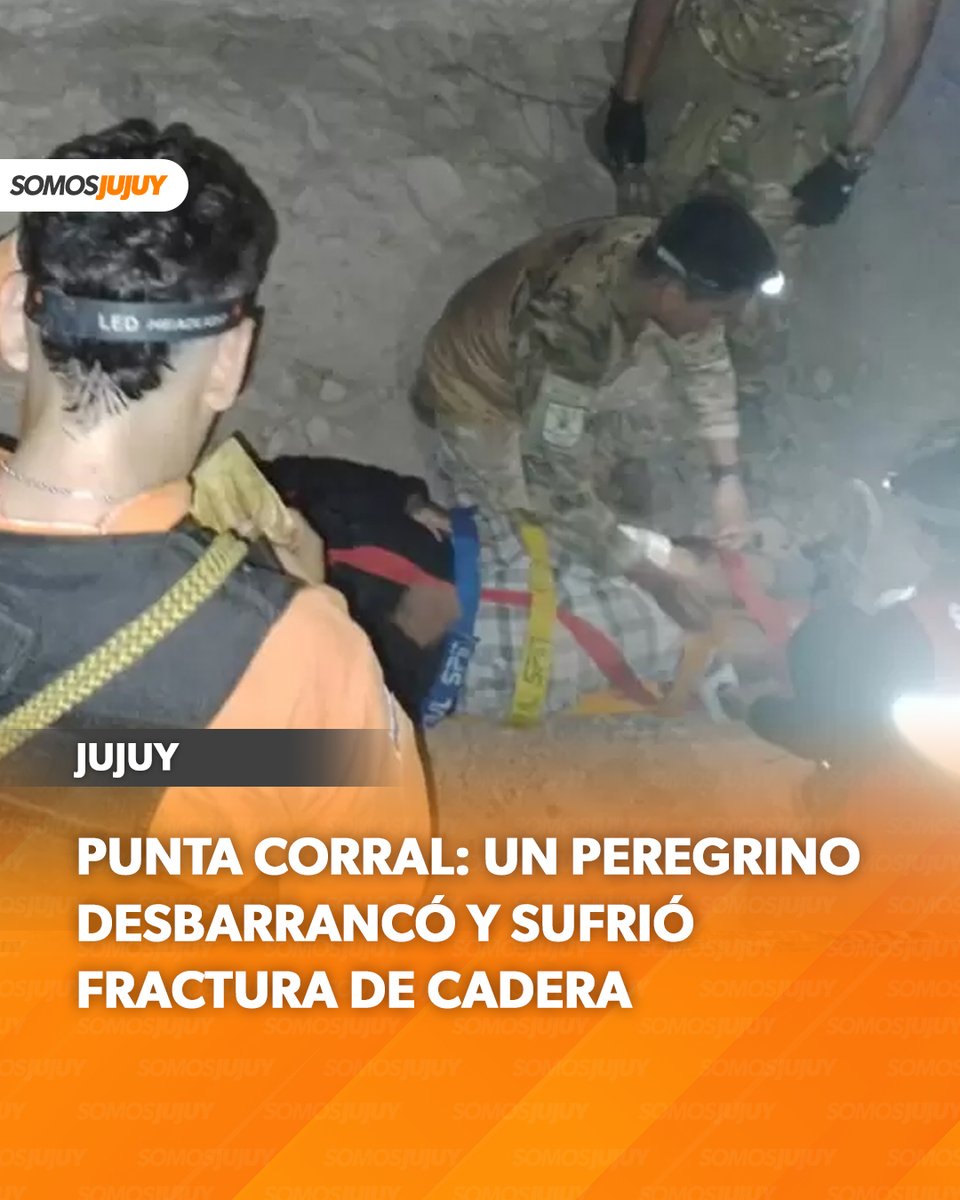 SomosJujuy's tweet photo. 🔴Se trata de un #hombre de aproximadamente 45 años de edad que se encontraba ascendiendo junto a otras personas hacia el #Santuario de la #Virgen de #PuntaCorral cuando #desbarrancó. Según pudo saber #SomosJujuy, el hombre cayó por un barranco de unos 5 metros de altura. https://t.co/5f8KmNHOcu