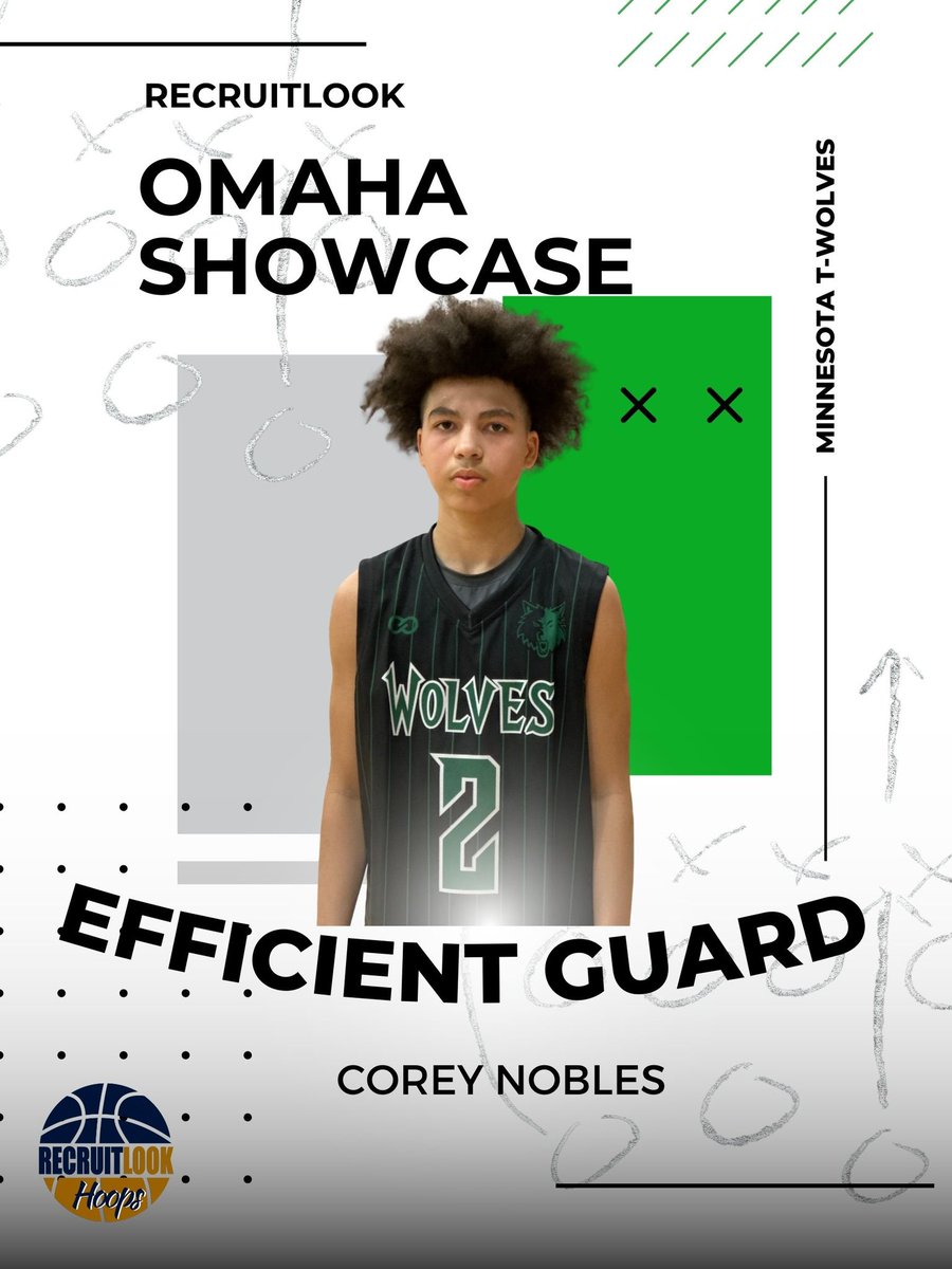 2025 Corey Nobles, 5’9, PG, Minnesota T-Wolves, has been instant offense playing up 17U in Omaha! Going on a personal 13pt scoring run in the last 6 min in a narrow loss to Rocky Mountain Select! Nobles is a shifty lead guard that gets to spots with ease, making shots off the