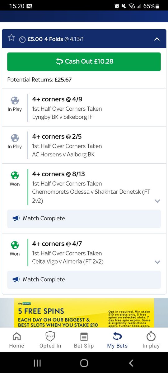 Offering less than half the full amount when the bet is a winner that won nearly 2 hours ago 😂
