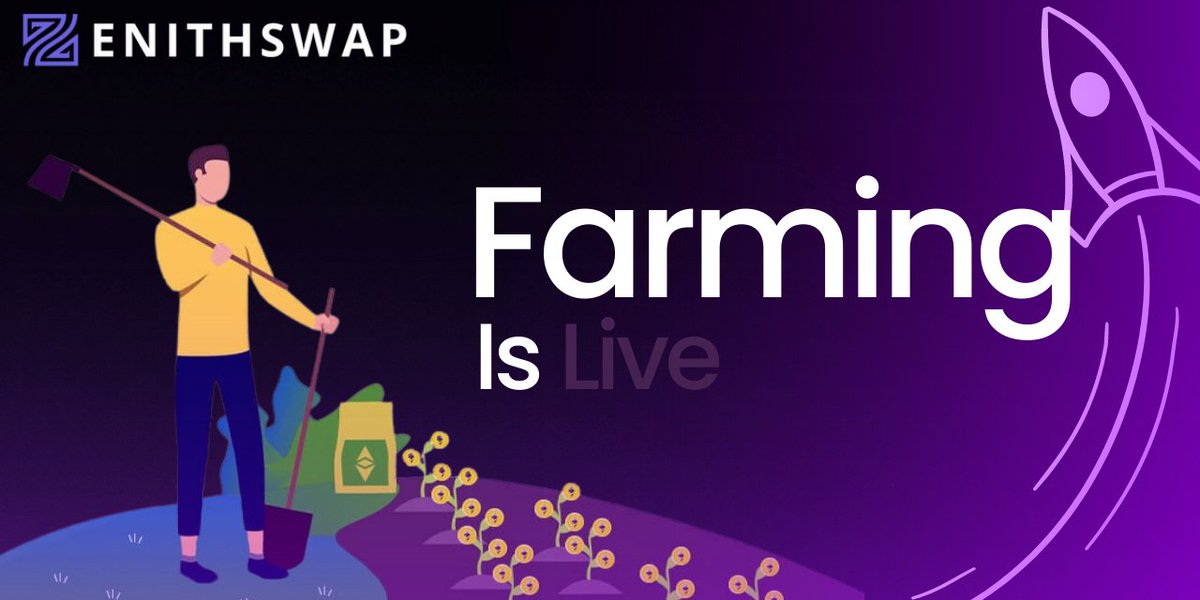ZenithSwap (@zenith_swap) on Twitter photo Zenithswap own Farm is live for pair WETH-ZSP
app.zenithswap.com/farm
#farm #Crypto #DeFi #DEX Zenithswap own Farm is live for pair WETH-ZSP
app.zenithswap.com/farm
#farm #Crypto #DeFi #DEX