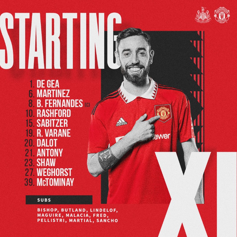 ManUtd's tweet photo. Our team is locked in! 🔒 

#MUFC || #NEWMUN