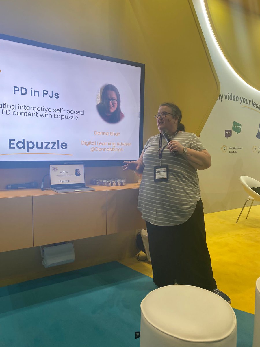 I had the honour and pleasure of sharing how I create #ProfessionalLearning for staff @CognitaSchools at #Bett2023.

@edpuzzle allows me to create bespoke training materials with ease. 

DM if you want to know more.

#NextEdpuzzleTrainer
#VideoLearning
@daveyweston