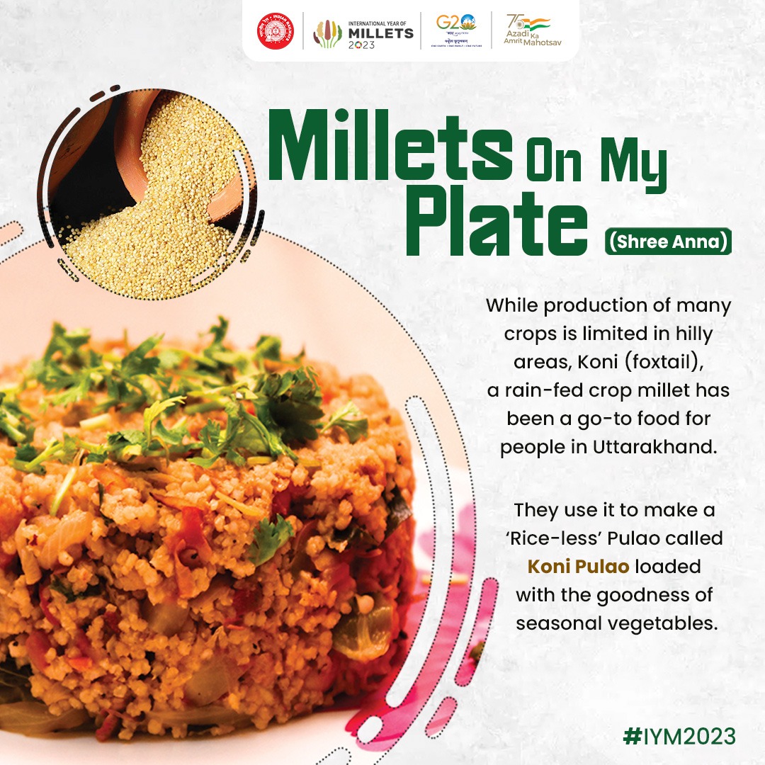 GMSRailway's tweet photo. Elevate your meals and your health with millets! 🌾🍽️ From breakfast to dinner, these versatile grains are packed with nutrients and flavor.
#MilletsOnMyPlate #HealthyEating #GrainPower #IYM2023 https://t.co/RjR9TnEtN0
