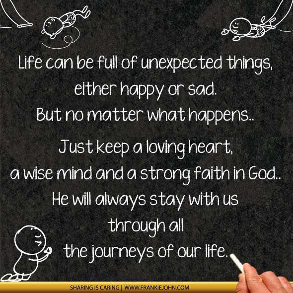 SatOnMeeting's tweet photo. Life can be full of unexpected things, either happy or sad. But no matter what happens.. Just keep a loving heart, a wise mind and a strong faith in God.. He will always stay with us through all the journeys of our lifeβΌοΈβ¨ππ»π
#alwayskeepalovingheart
#faith
#GodIsAlwaysWithUs https://t.co/19y5jSzkM0