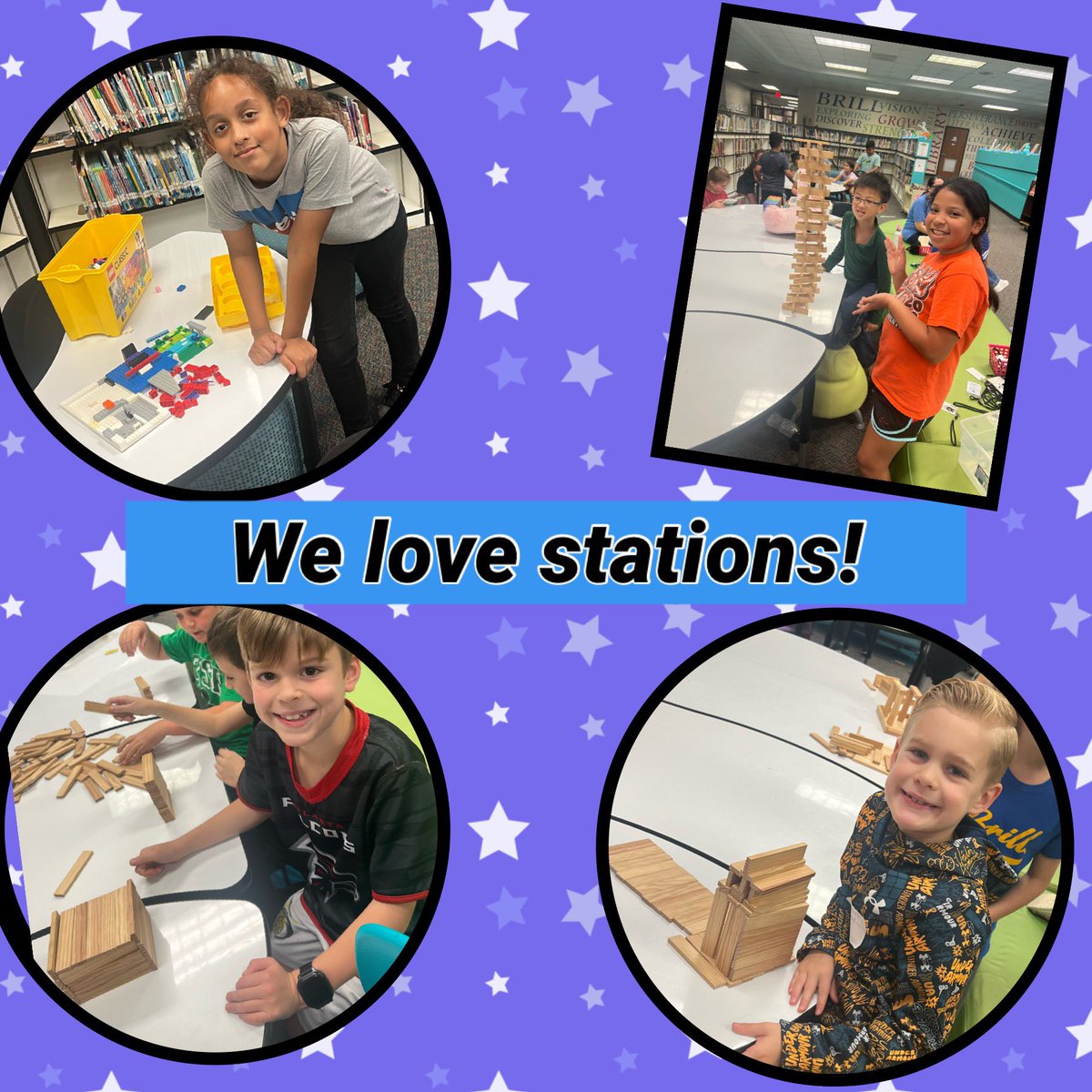 brill_library's tweet photo. We love centers after book check out. Watching them get so creative with such simple objects is inspiring. @BrillKISD https://t.co/27rOwrxLMc