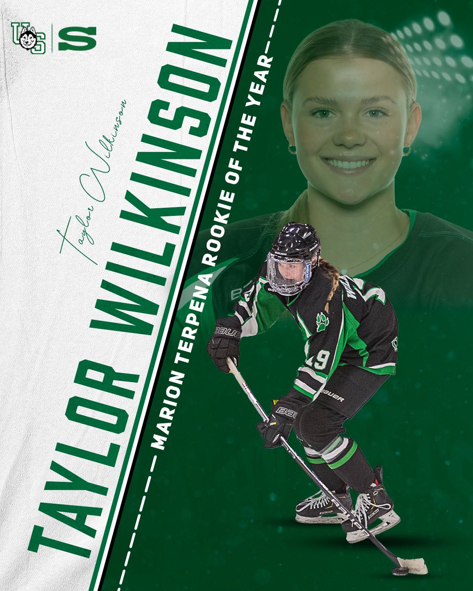 HUSKIE WOMEN'S HOCKEY TEAM AWARDS

This rookie made an immediate impact for the Huskies this season. Congratulations to Taylor Wilkinson on being named the 2022/23 Marion Terpena Rookie of the Year!

#HuskiePride
