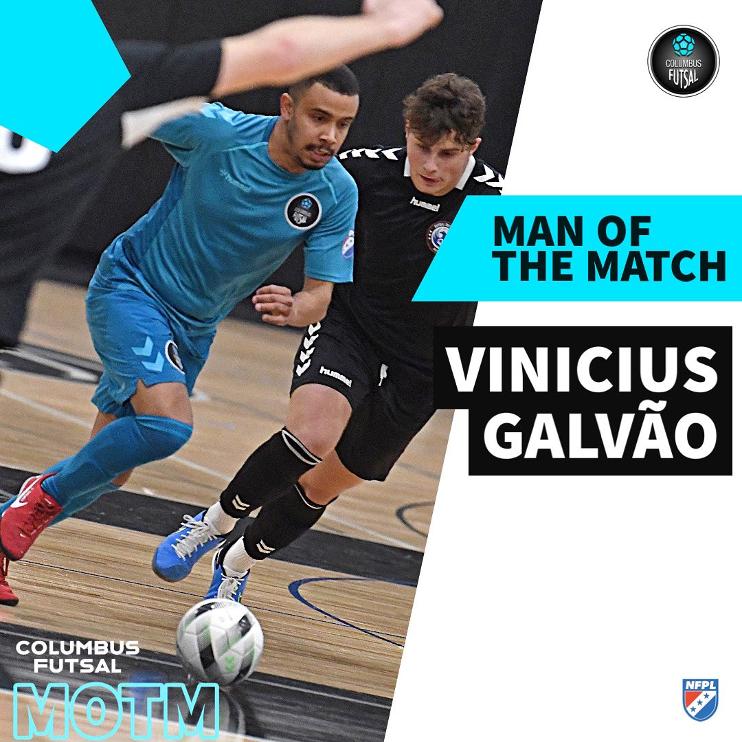 ColumbusFutsal's tweet photo. 🧨 Last night’s MOTM against MIFFA, Vinicius Galvão with the hat trick 🎩🎩🎩
#ColumbusFutsal #CF06 #WatchNFPL #MOTM #hattrick https://t.co/nUVVbm9R4Q