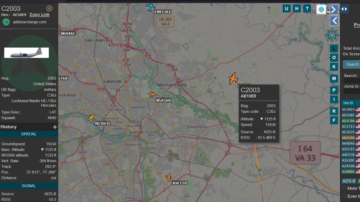 rjsincs's tweet photo. I got confused with the #Nascar trucks being at #Texas and thought the Cup drivers were there too. Doh they are in #Richmond today. Possibly this will be the flyover #C130 #C2003 #AE10E9 https://t.co/QDBOwpyqgz