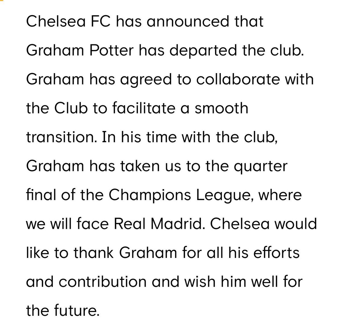 Beyond90Min's tweet photo. Chelsea sacked Graham Potter! 

- Chelsea’s Premier League games under Graham Potter. 

Won - 4 
Drew - 7
 Lost - 8 

#ChelseaFC | #EPL | #GrahamPotterout | #Beyond90 https://t.co/HDp7esQjXC