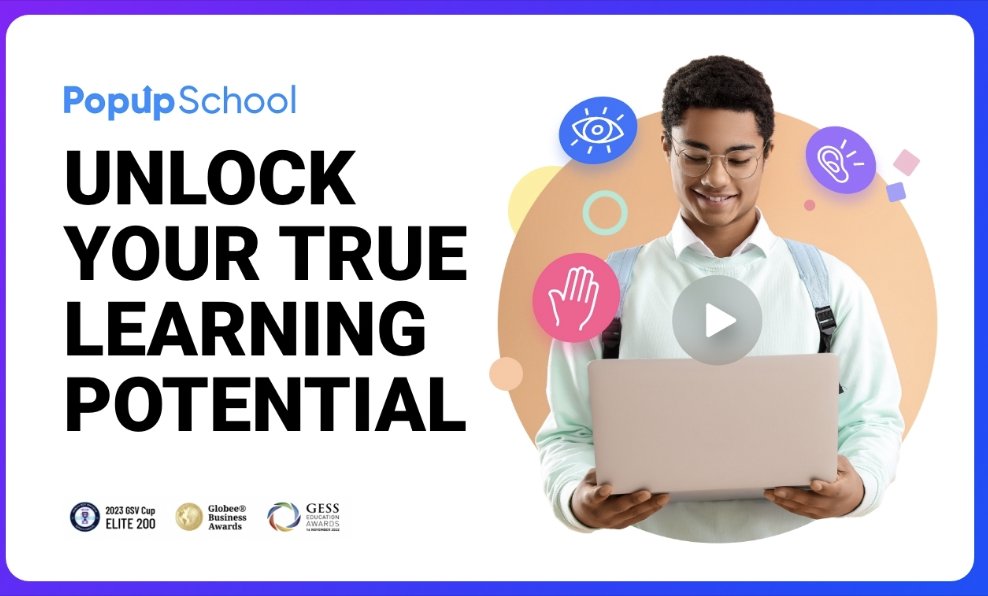 Want to unlock your true learning potential? Head over to PopUp school popupschool.com and get lessons personalized especially for your unique learning style! 🚀🚀 
Sign up now &amp; get access to 4 free lessons every month! 
👉🏼👉🏼