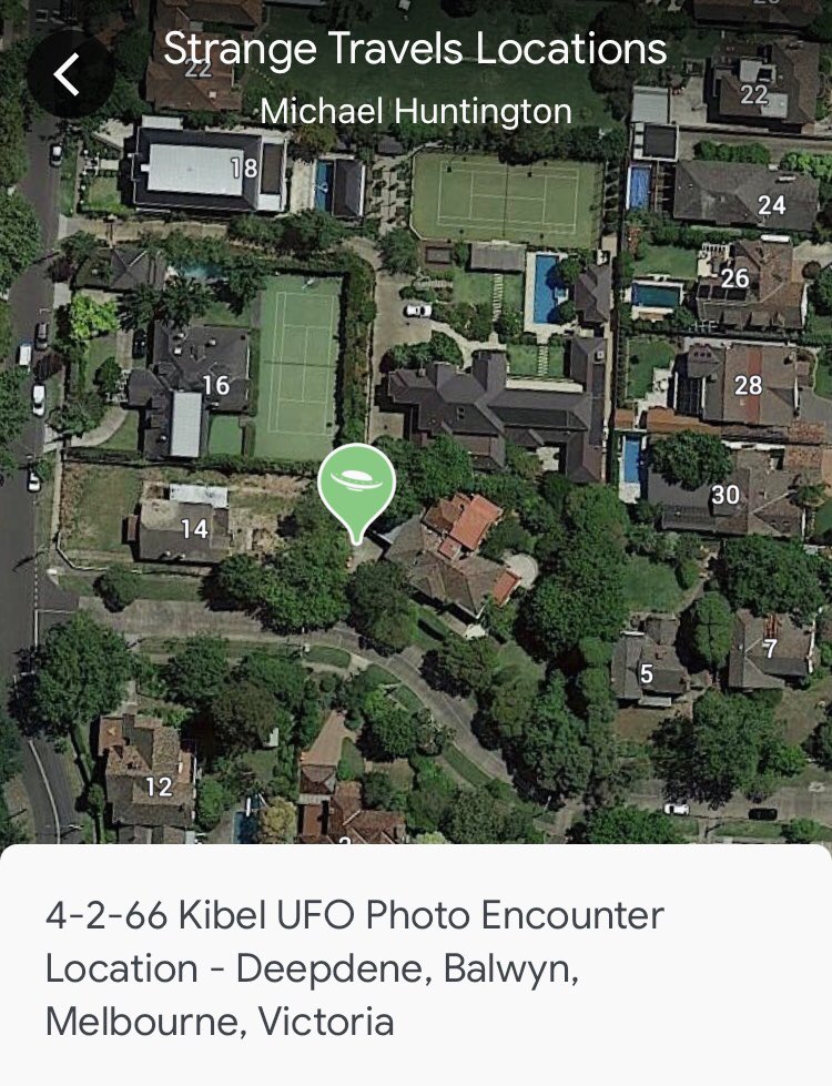 MHuntington7's tweet photo. 4-2-66 J.J. Kibel “Balwyn Bell” UFO Photo Encounter Location - Deepdene, Balwyn, Melbourne, Victoria, Australia. #UFOTwitter #BalwynUFO #BalwynBell #KibelUFOPhoto #StrangeTravels #Deepdene https://t.co/ujYmFy5wY4