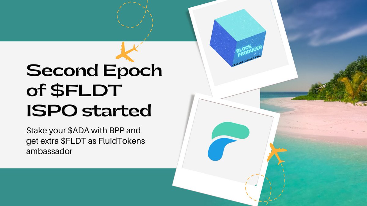 teamerepool's tweet photo. Second Epoch of $FLDT ISPO started ... don't miss to stake your $ADA with BPP to get extra $FLDT 
#Cardano #BuildingOnCardano #Bitcoin #crypto #ISPO https://t.co/9fwLNAqLsr