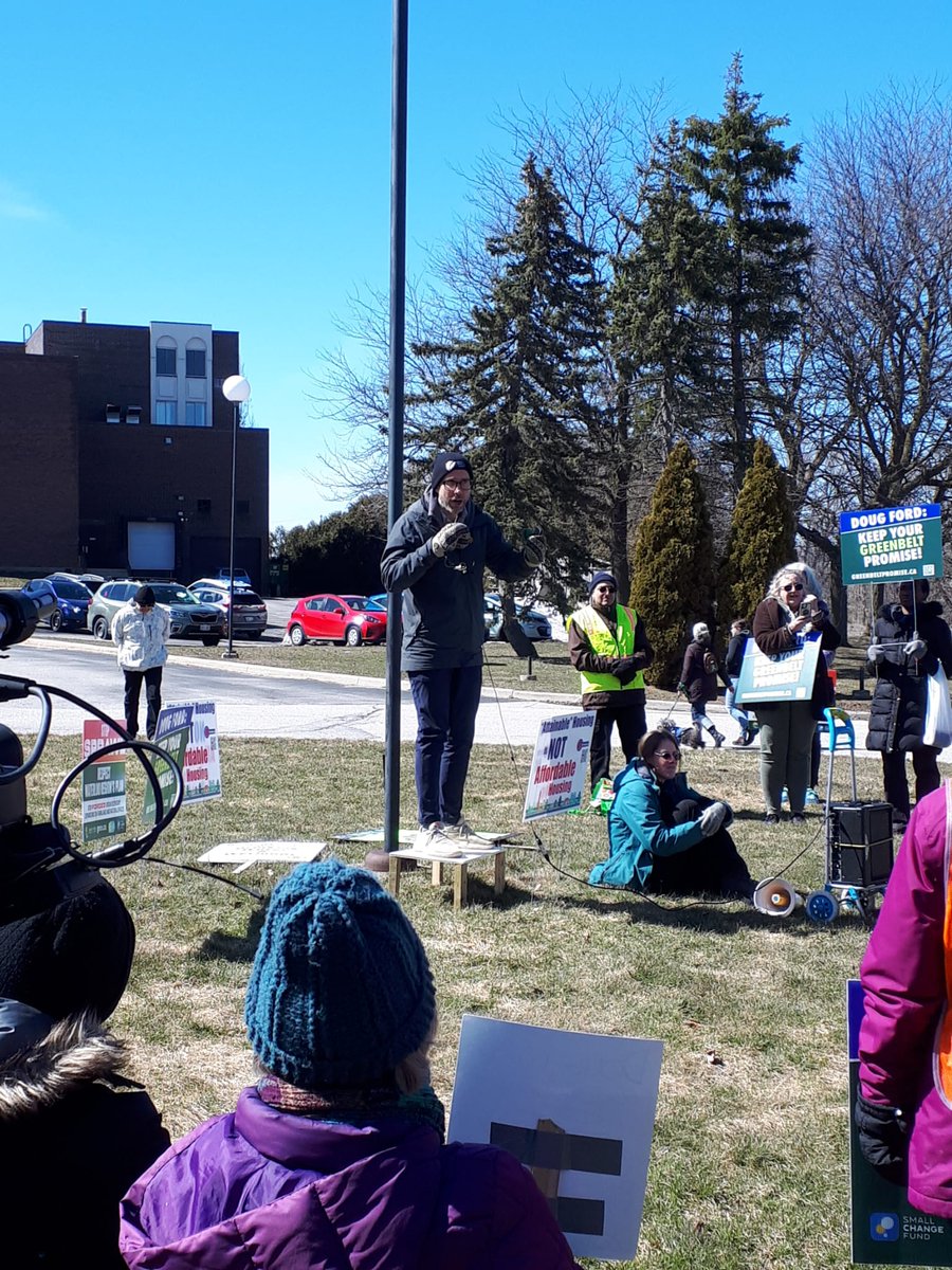 Proud daughter of parents who attended Waterloo Region's HANDS OFF THE GREENBELT Day of Action this afternoon.   

Thanks for the advocacy (and the photos) mom and dad!  And big thanks to local politicians and residents! 🌲 🌳 🌲   

#HandsOffTheGreenbelt #RepealBill23 #onpoli