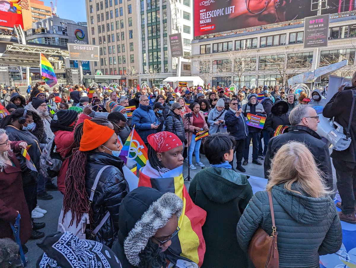 #Toronto, come out and support #LGBTQ #Ugandans who are fighting anti-homosexuality laws in #Uganda.

We are filling #YongeDundas Square to show support for Queerness everywhere! 

#2slgbtq #QueerRights