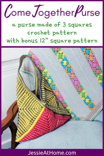 Get your groove on with the Come Together Purse. Use the crochet square provided, or 3 of your other favorites to make this crochet bag.
bit.ly/3bg8krU
#ComeTogether #CrochetPurse #CrochetBag #CrochetPattern