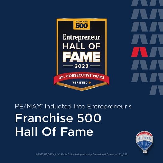 Still going strong! 💪 RE/MAX has been inducted into the inaugural Entrepreneur Franchise 500 Hall of Fame, having ranked for 35+ consecutive years on this esteemed list.

#REMAXEliteRealty #unstoppable2023 #weareremax #REMAX #bluegrassrealtors #remaxhustle