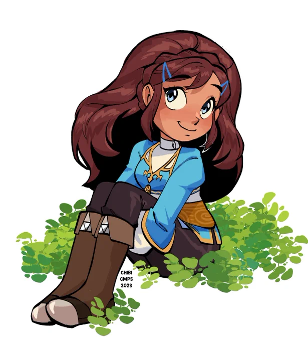 [oc] just wanted to draw my girl in zelda's outfit 