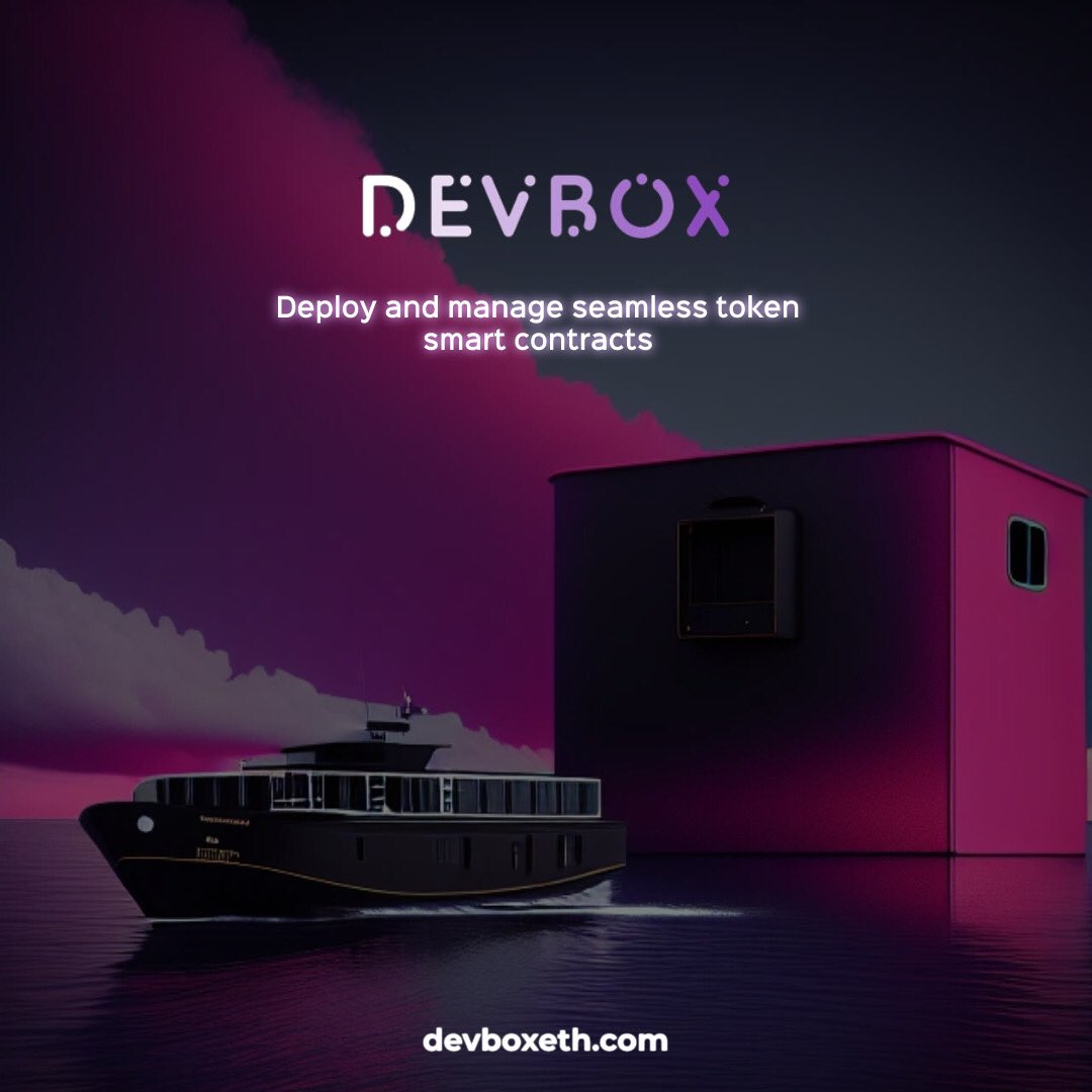Discover what’s possible with DevBox 🛠

Try out our all in one AI powered token creation suite! Allowing users to easily deploy smart contracts 📝

TG BOT: t.me/devboxdeploybot
dApp:  devboxdeploy.app

Open The Box: T.ME/DevBoxPortal