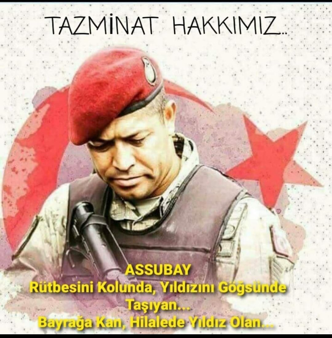 AzizAhmet0's tweet photo. #BirlikteGüçlüyüz
Astsubaylar tenzili rütbe olmadan ve onurlu bir oranda  tazminat hak mücadelesi için birlikte. 

@RTErdogan
@NureddinNebati
@suleymansoylu
@tcsavunma
@kilicdarogluk
@mustafaelitas
@fuatoktay
@AhmetAYDIN_02
@HMBakanligi
@meral_aksener
@DurgenHamza
@temadankara https://t.co/jj1h8ICLH7
