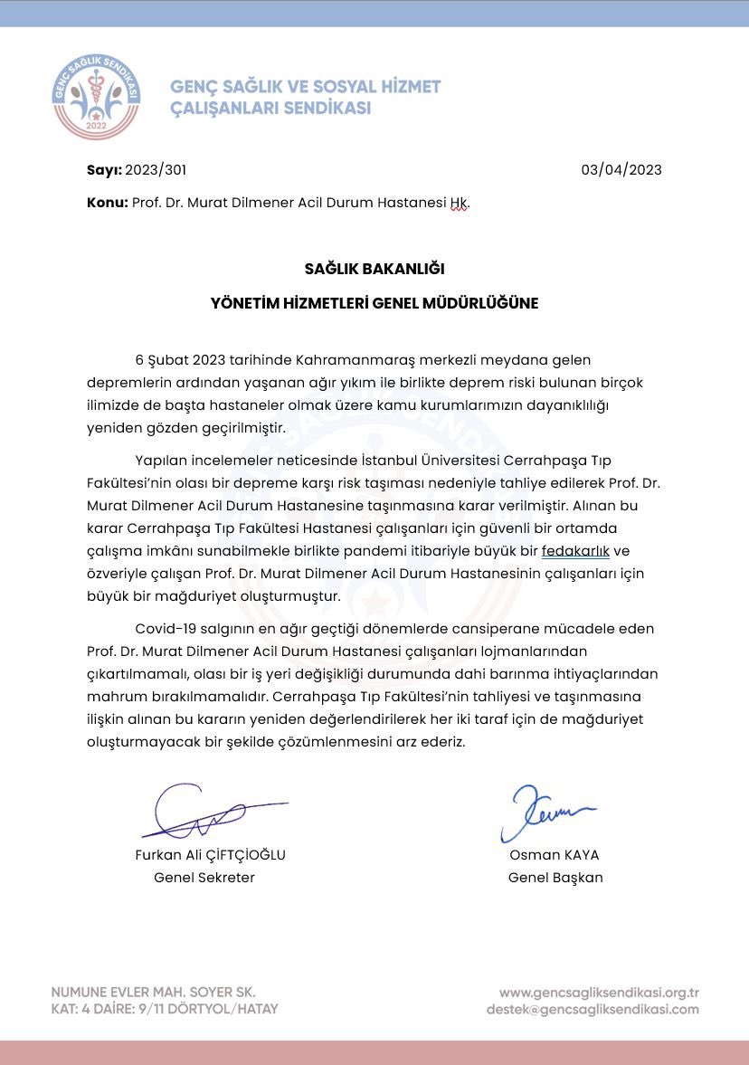 1️⃣ Murat Dilmener’de Çalışan Değerli Meslektaşlarım!
Sesinizi duyuyor, cefanızı görüyor, ne çektiğinizi iyi biliyorum! Ama yılmayacağız! Bugün itibariyle sendika sözcümüzü yarın hastanenizde basın açıklaması yapmak üzere İstanbul’a gönderdim.